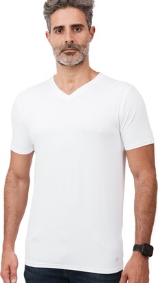 AtmosWear Men's Undershirt, V Neck Undershirts for Men, Breathable Sweat  Proof Shirt