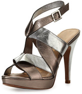 Thumbnail for your product : Nanette Lepore Love Knot Metallic Platform Sandal, Silver
