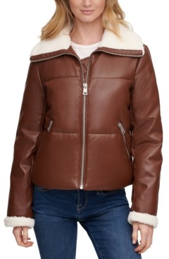 levi's sherpa lined hooded puffer jacket