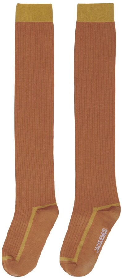 Jacquemus Les Chaussettes Hautes Cotton Logo Socks - ShopStyle