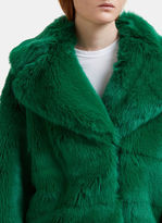 Thumbnail for your product : MSGM Oversized Faux Fur Jacket in Green