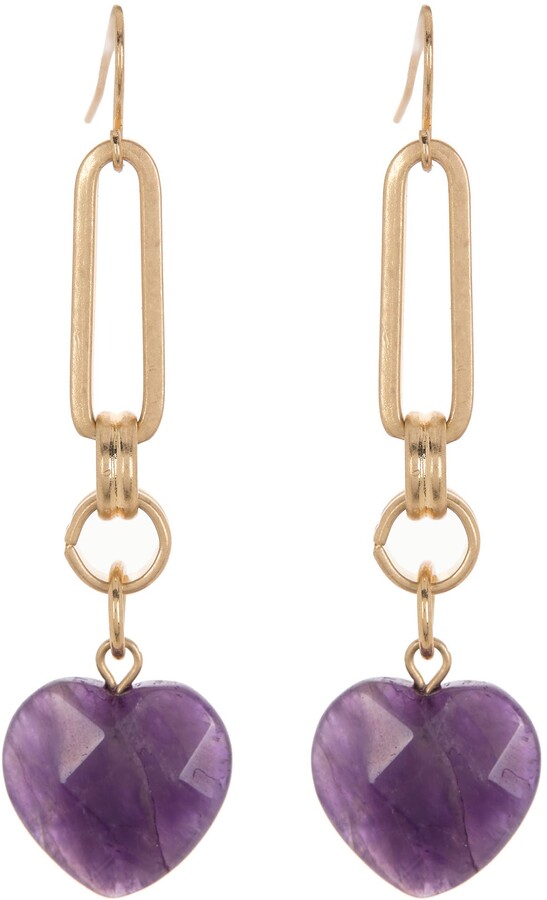 Purple Stone Earrings | Shop the world's largest collection of fashion 
