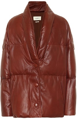 Etoile Isabel Marant Carterae leather puffer jacket - ShopStyle