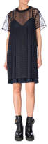 Thumbnail for your product : Sacai Short-Sleeve Cable Lace Dress, Navy