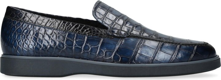 Magnanni Crocodile Pariaso Low-Top Loafers