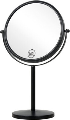 Mercer41 10X Magnifying Makeup Mirror 8 Inch Tabletop Mirror Double Sided With Magnification Swivel Make Up Mirror For Bathroom(Black)