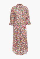 Thumbnail for your product : R 13 Floral-print cotton-poplin midi shirt dress - Multicolor - XS