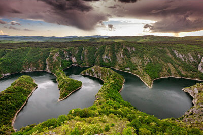 Barkev Uvac River - Wrapped Canvas Photograph