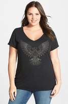 Thumbnail for your product : 7 For All Mankind Seven7 Studded Graphic Tee (Plus Size)