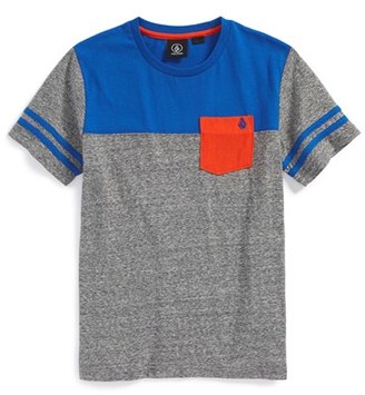 Volcom 'Denver' Colorblock Pocket T-Shirt (Big Boys)