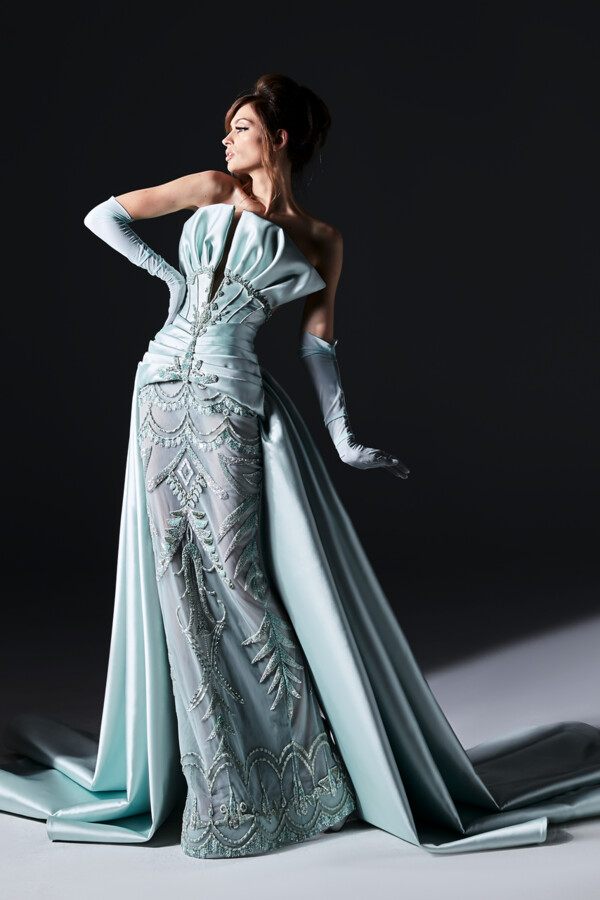 Khaled & Marwan Couture Sculpted Strapless Gown - ShopStyle