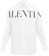 Thumbnail for your product : Valentino Oversized Logo-print Cotton Shirt - White