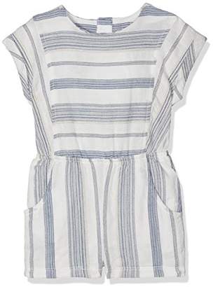 Mamas and Papas Baby Girls Stripe Embroidered Romper Short Sleeve Romper