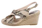 Thumbnail for your product : Diane von Furstenberg Embossed Wedge Sandals