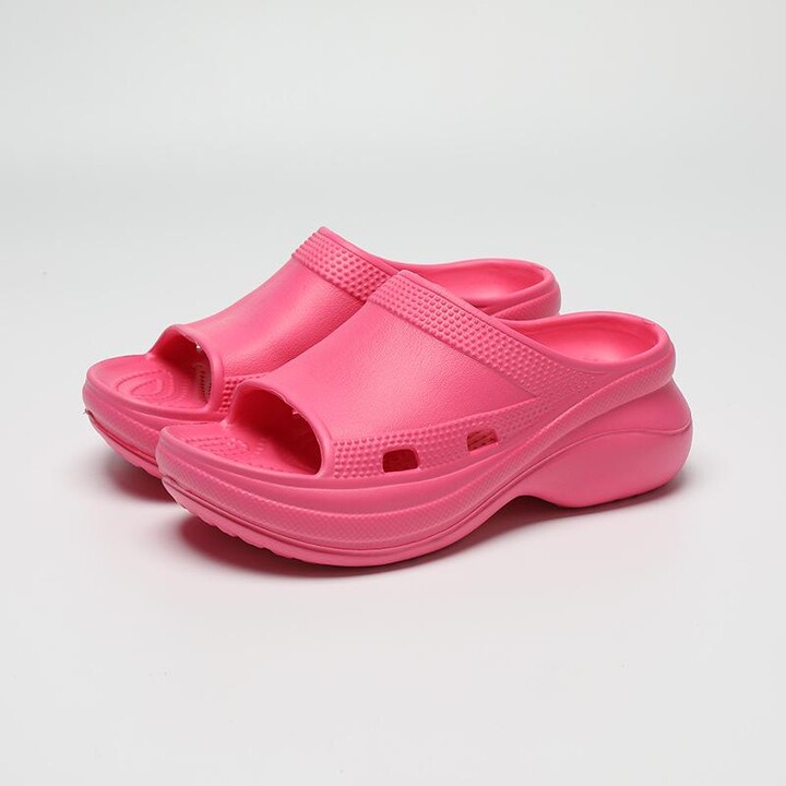 rimocy Soft Sole Chunky Platform Wedge High Heel Outdoor Slippers Women Casual Eva Non Slip Sandals 2025 Lightweight Beach Slippers