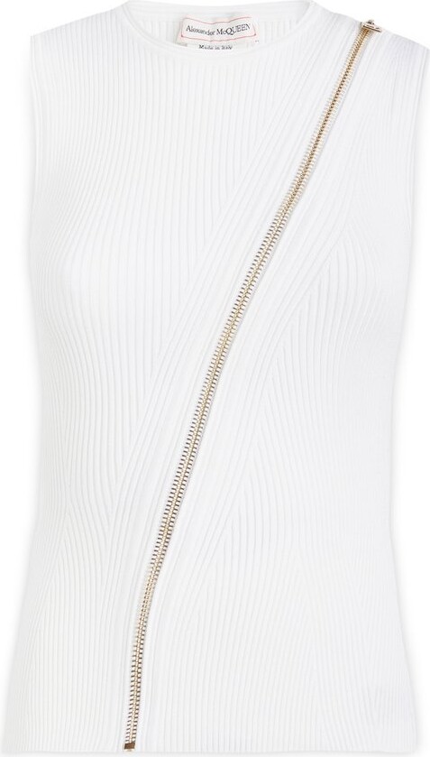 Alexander McQueen Crewneck Sleeveless Knitted Top