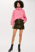 Thumbnail for your product : Topshop Womens Petite Camouflage Corduroy Skirt - Khaki