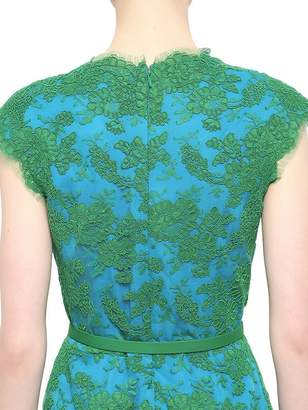 Reem Acra Embellished Cotton & Viscose Lace Dress