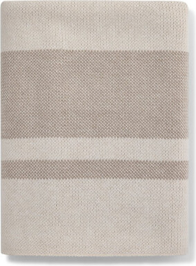Sunbrella Signature Indoor Outdoor Throw - Veranda Stripe Alabaster