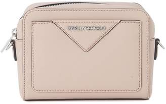Karl Lagerfeld Paris Pink Saffiano Leather Shoulder Bag