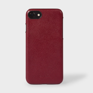 Paul Smith Burgundy Saffiano Leather iPhone 7 Case