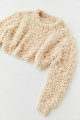 Urban Outfitters Cuddle Up Crew Neck Cropped Sweater