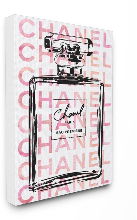 Stupell Industries Glam Perfume Bottle with Words Pink Black Canvas Wall Art,  24 x 30 - ShopStyle