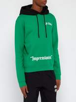 Thumbnail for your product : Off-White Off White Impressionism Cotton Hooded Sweatshirt - Mens - Green
