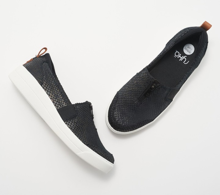 Ryka Slip-On Sneakers with Zip Detail 