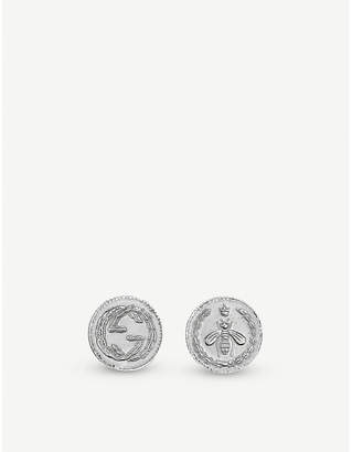 Gucci Coin rhodium silver earrings, silver