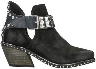 Jeffrey Campbell Black Suede Ankle Boots