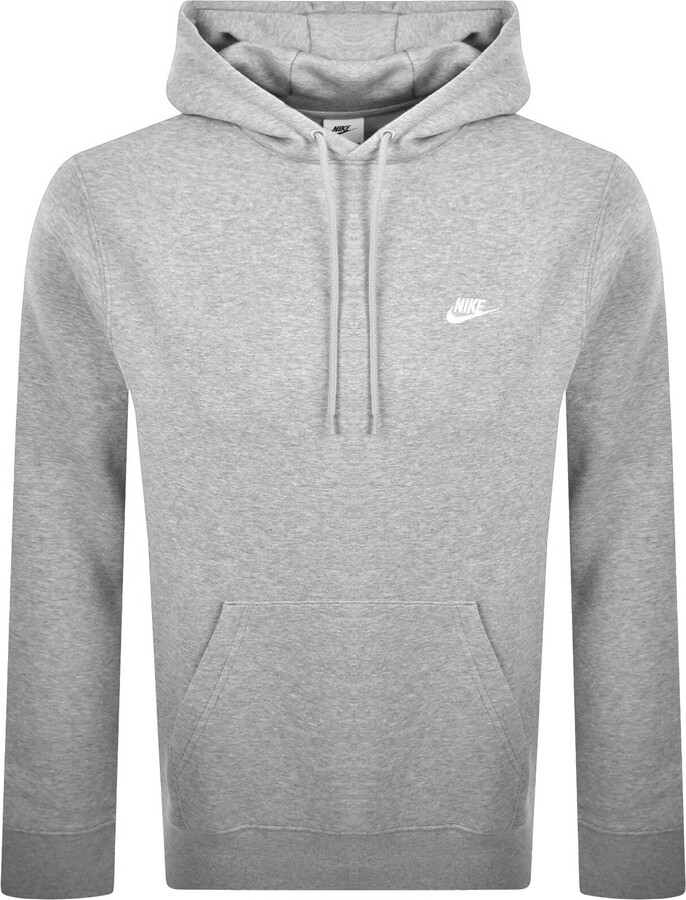 nike club hoodie charcoal