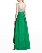 Thumbnail for your product : Halston Pam Shimmery Jersey & Taffeta Gown