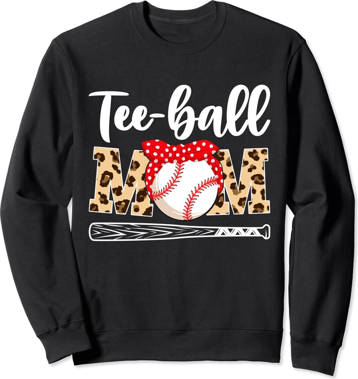Mother's Day 2024 Tee T ball Mom Leopard Funny Tee ball Mom Mother's