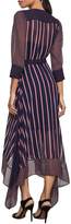 Thumbnail for your product : BCBGMAXAZRIA Valet Stripe Asymmetric Wrap Maxi Dress