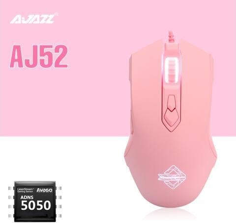 A-jazz Ajazz AJ52 Watcher RGB Backlit Ergonomic Gaming Mouse, 2500 DPI A5050 7 Programmable Buttons Wired Gaming Mice for Windows Mac OS Linux, Competitor...