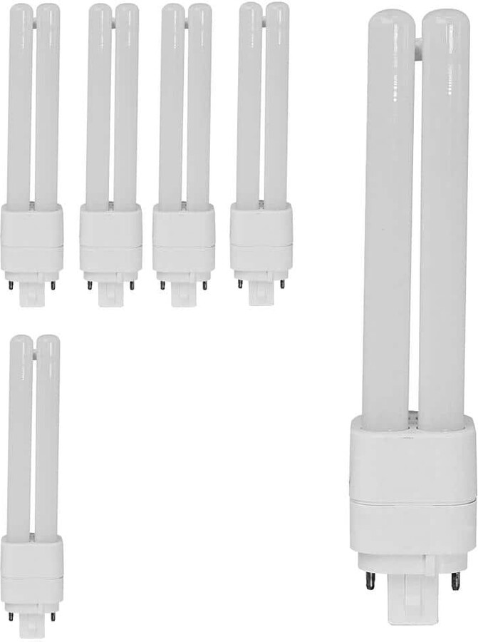 26-Watt Equivalent PL QuadTube CFLNI 4-Pin Plugin G24Q-3 Base CFL Replacement LED Light Bulb, True White 3500K (6-Pack)