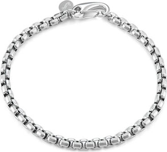 Fine Jewelry Gray Stainless Steel 9 Inch Box Chain Bracelet