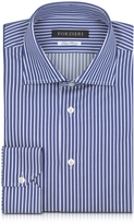 Thumbnail for your product : Forzieri Dark Blue and White Stiripped Cotton Dress Men's Shirt