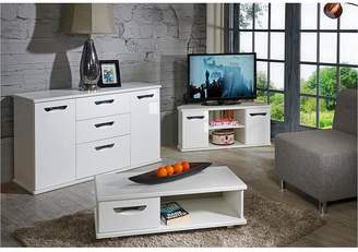 DAY Birger et Mikkelsen SWIFT Neptune Ready Assembled White High Gloss TV Unit - fits up to 65 inch TV (10 Delivery Service)