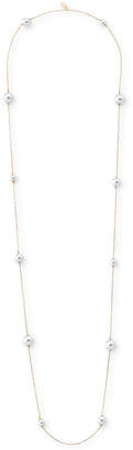 Majorica Gold-Plated Imitation Pearl Chain Long Statement Necklace