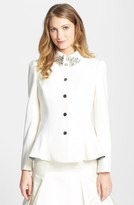 Thumbnail for your product : Ted Baker 'Jodyn' Embellished Peplum Wool Blend Jacket