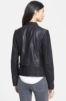 Thumbnail for your product : Vince Texture Block Leather Moto Jacket