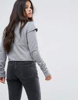 Thumbnail for your product : Supermom Long Sleeve Cropped Sweater With Ruffle Shoulder