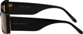 Thumbnail for your product : Linda Farrow Black Magda Butrym Edition Rectangular Sunglasses