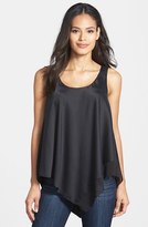 Thumbnail for your product : Eileen Fisher Stretch Silk Charmeuse Asymmetrical Tank
