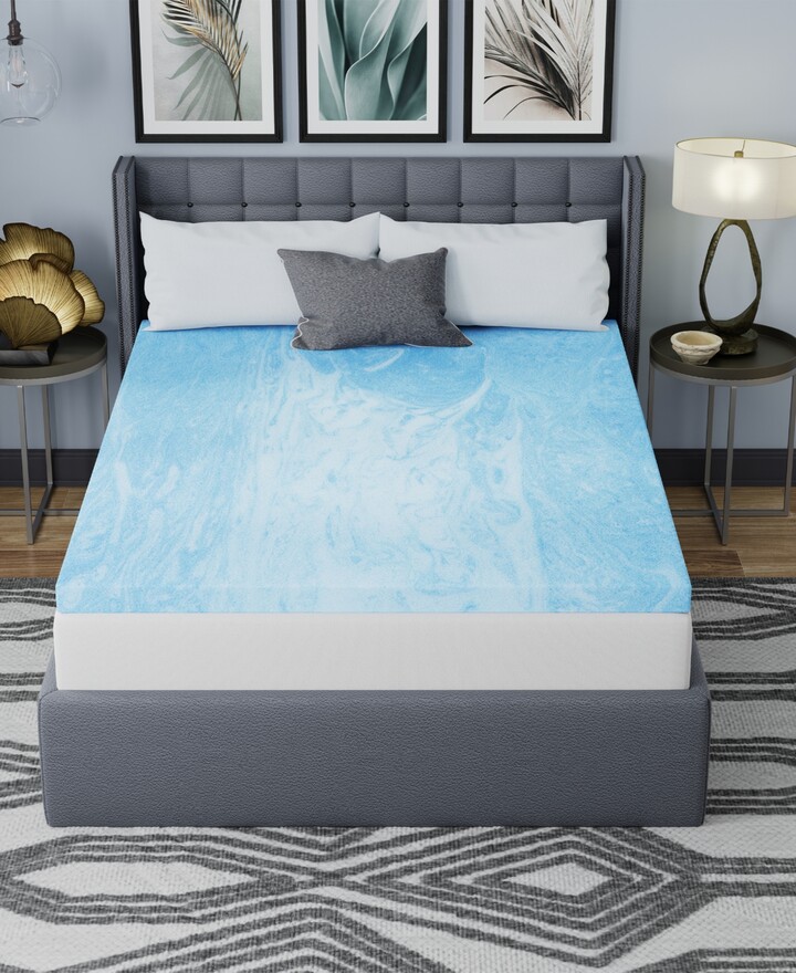 Vibe 3" Gel Swirl Memory Foam Mattress Topper, California King