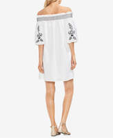 Thumbnail for your product : Vince Camuto Off-The-Shoulder Embroidered Linen Dress