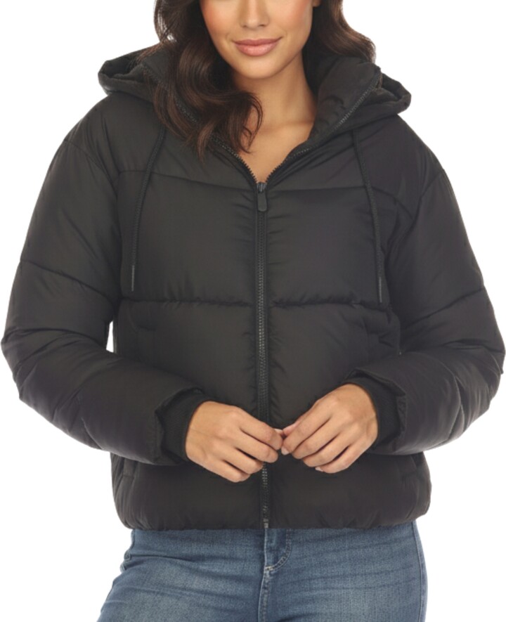 White Mark Women's Quilted Puffer Full Front Zipper Jacket