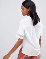 Thumbnail for your product : Whistles Lace Insert Boxy Shirt